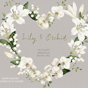 Maiglöckchen Clipart,Aquarell Hochzeitseinladung,Original handgemalt