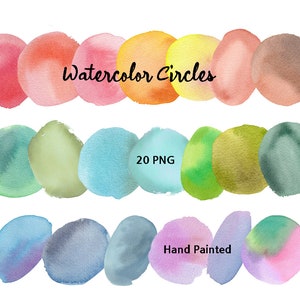 Watercolor Pastel clipart,rainbow clipart,original hand painted,Free Commercial Use