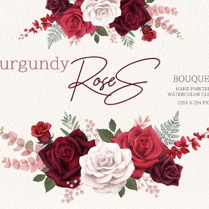 watercolor flower clipart,rose bouquet,Floral frame,Wedding Clipart,pink Bouquet,Floral Watercolor