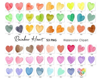 Watercolor hearts clipart,baby shower,wedding decor,original hand painted,background PNG,Free Commercial Use