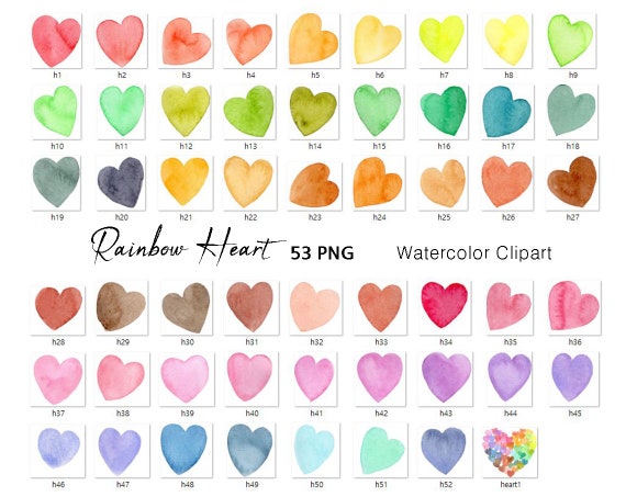 Watercolor hearts clipart,baby shower,wedding decor,original hand painted,background PNG,Free Commercial Use