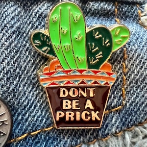 Fun Cactus Enamel Pin, Enamel Pin, Pins, Brooch, Cactus Pin, Humorous Pin, Fun Gift, Humorous Pin, Cactus