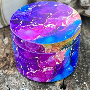 Colorful Tie Dye Herb Grinder, Spice Grinder, Colorful Grinder, Metal Grinder, Grinder
