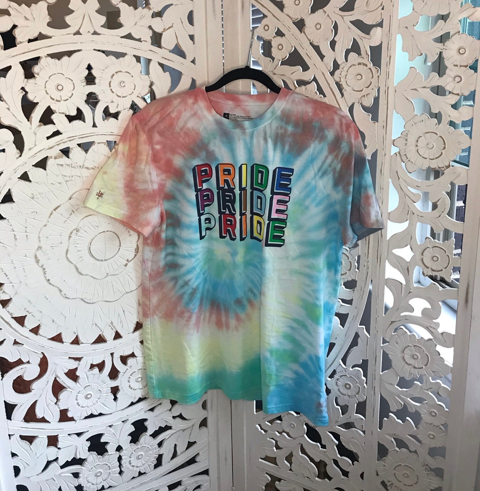 Rainbow Pride Shirt Tie Dye M - Etsy