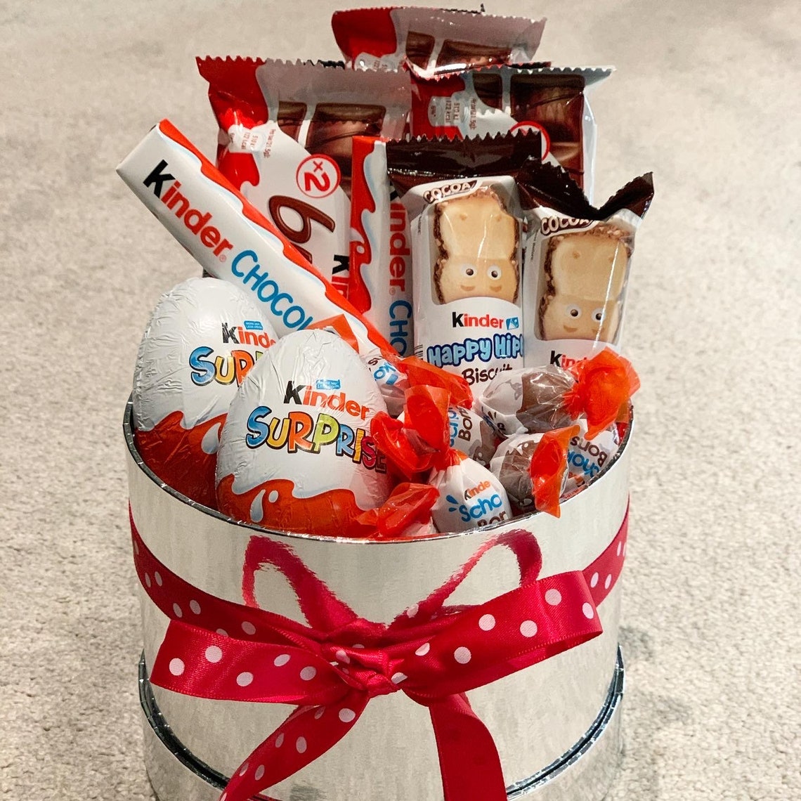Boîte en chocolat cadeau Silver Kinder Bueno - Etsy France