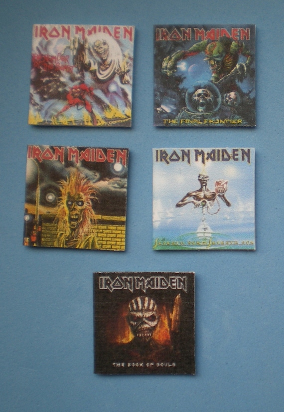 Pris Microbe Vise dig Dolls House Accessories Iron Maiden Albums X 5 - Etsy
