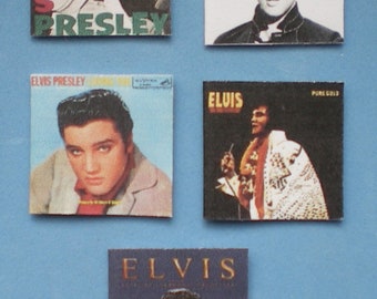 Accessori in miniatura della casa delle bambole - album ELVIS Presley x 5