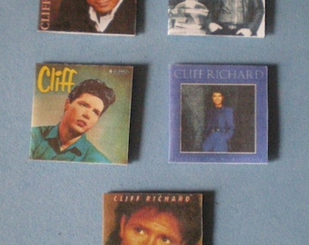 Dolls House miniatures - CLIFF RICHARD albums