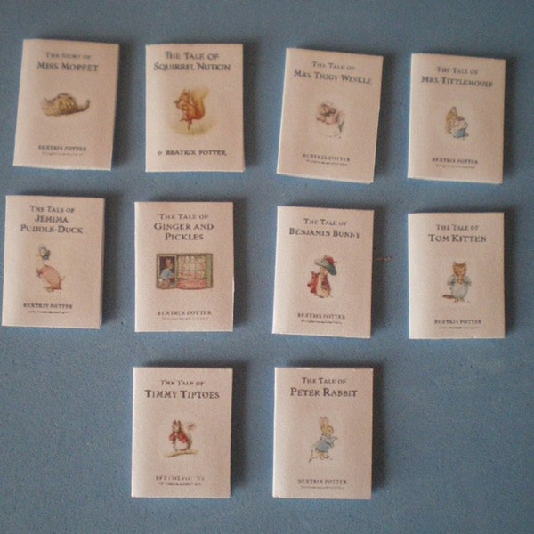 Dolls House miniature accessories - Beatrix Potter books