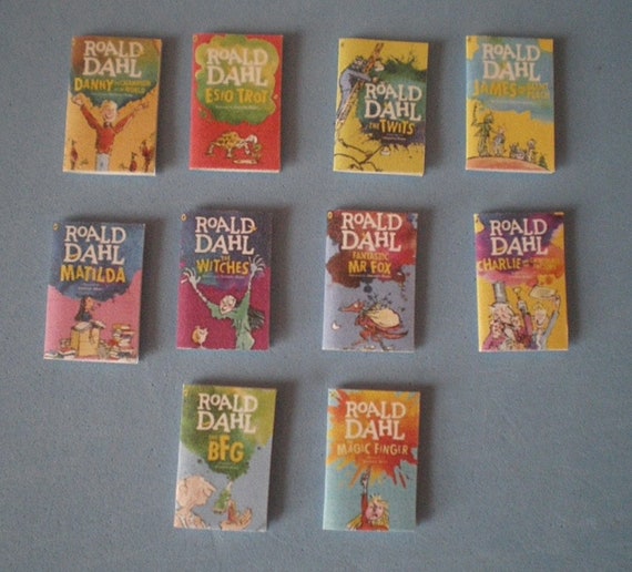 Dolls House miniature accessories - Roald Dahl books