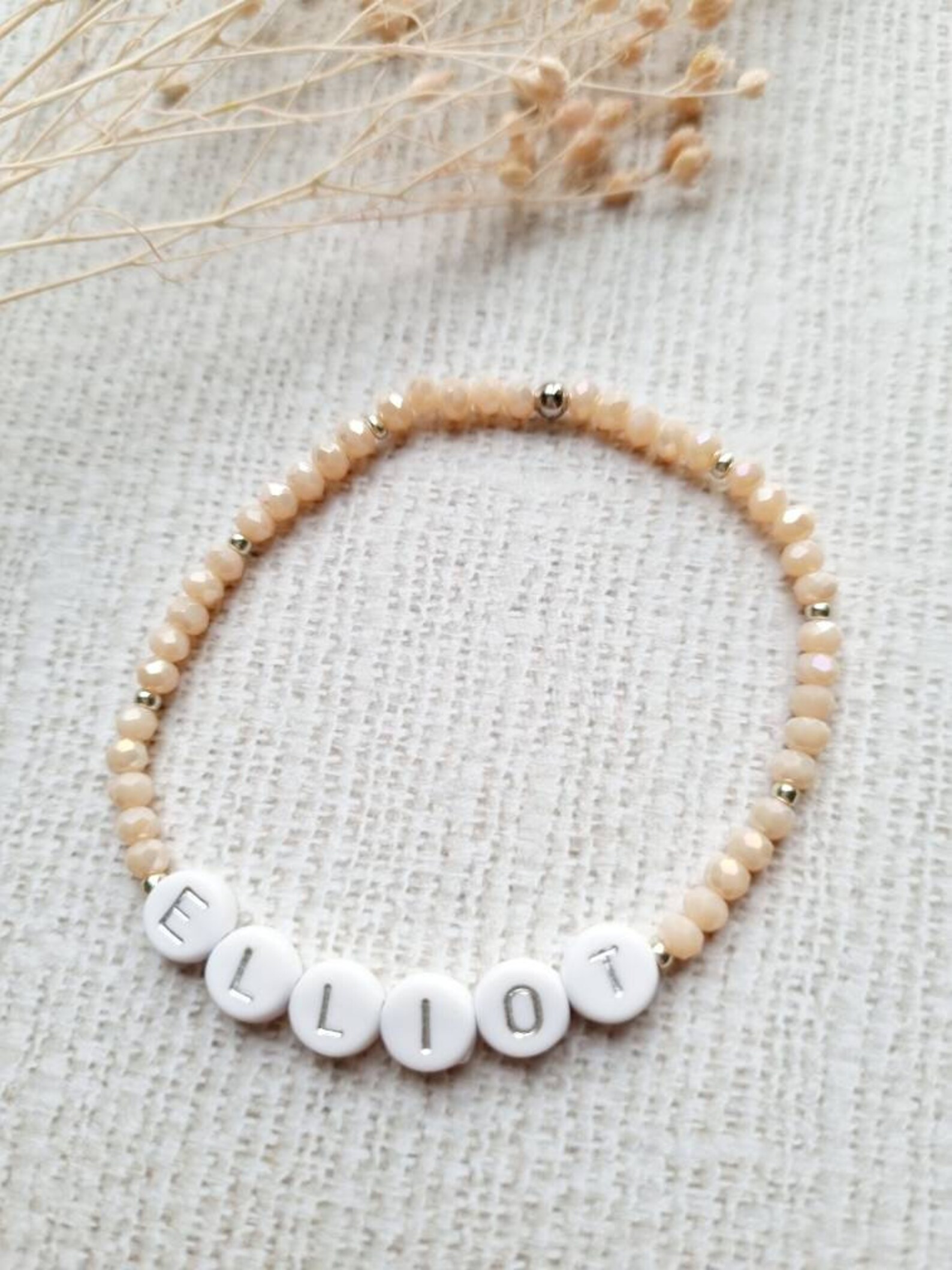 Personalised Beaded Name Bracelet Etsy UK