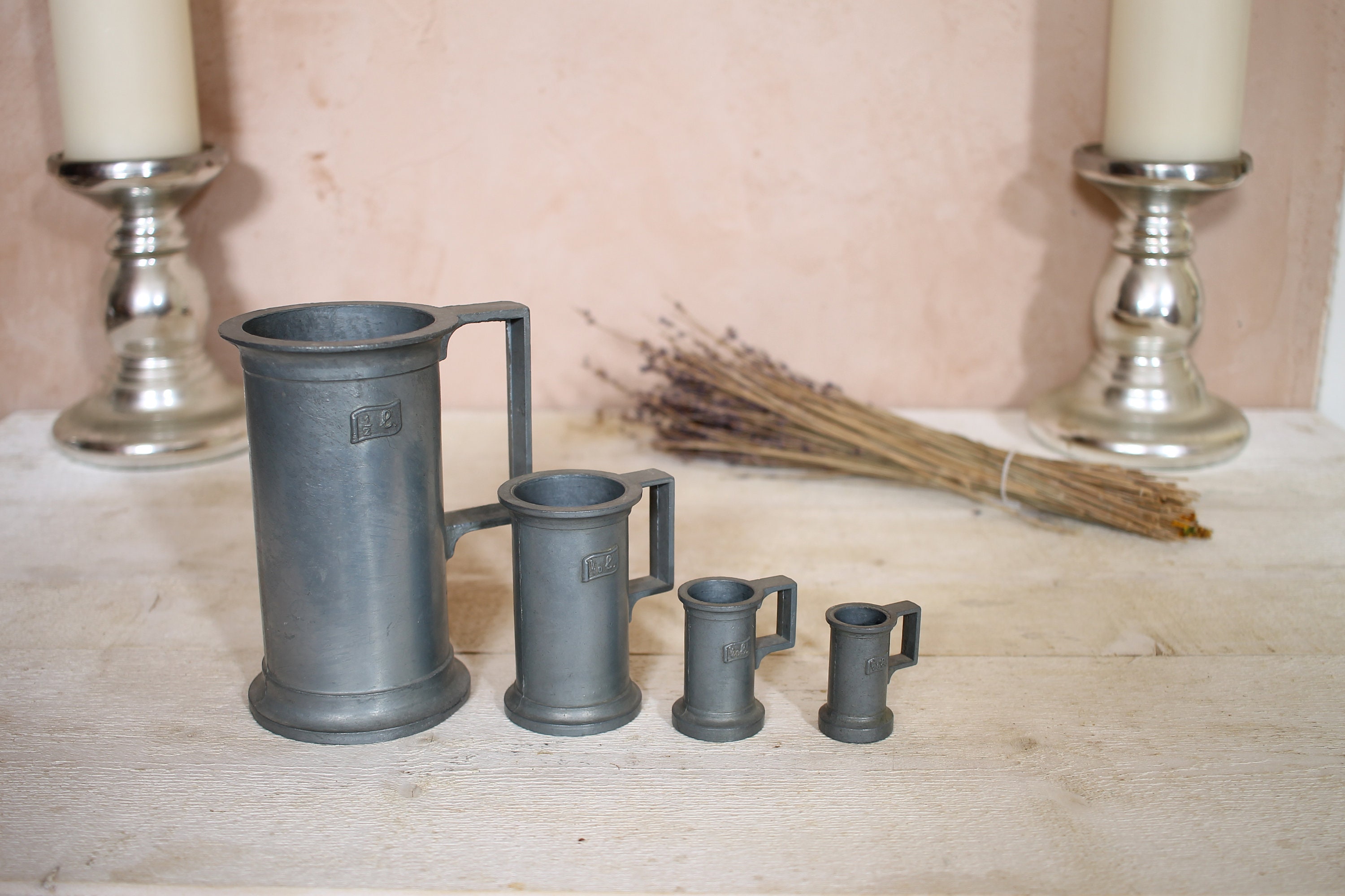 Vintage Pewter etain Measuring Cups... Etsy