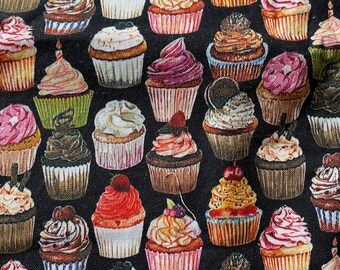 Cakes Muffins baby cotton Fabric Fabric by the yard Dessert Fabric Bake Cupcake Fabric