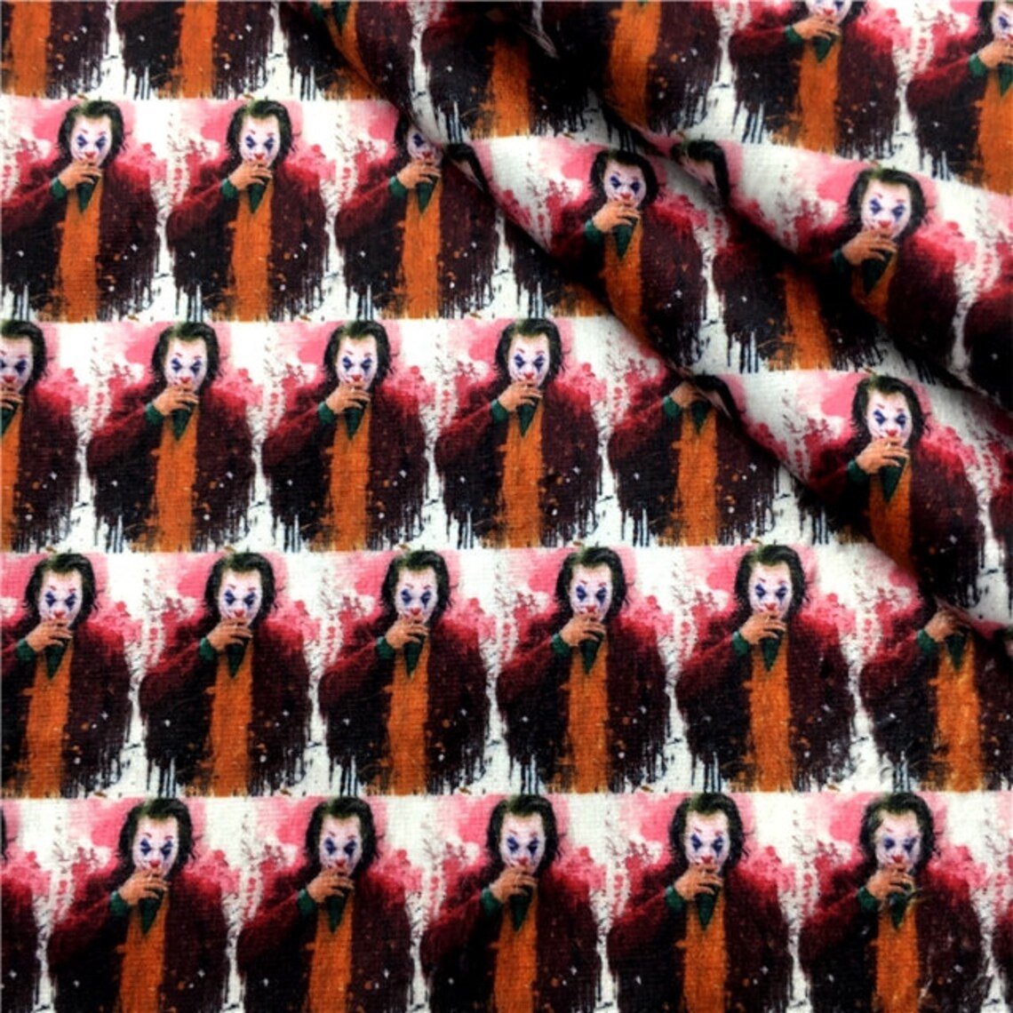 The Joker Collage 100 Cotton Fabric 1/4 Yard Increments Etsy