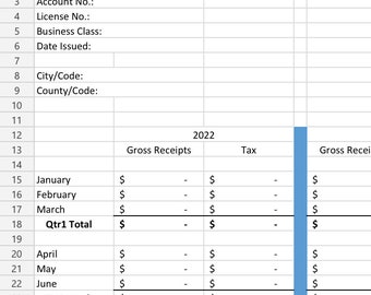 Sales Tax Template with Calculator and Tracker