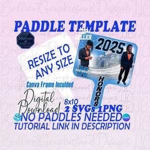 Dry Erase Paddle Template (2)SVG | (1)PNG | (1)Canva Frame Included