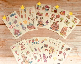 Kids Tattoo | SWEETS | Candy | Cake | Temporary Tattoo | Tattoo Sticker | Kids Party | Birthday Party