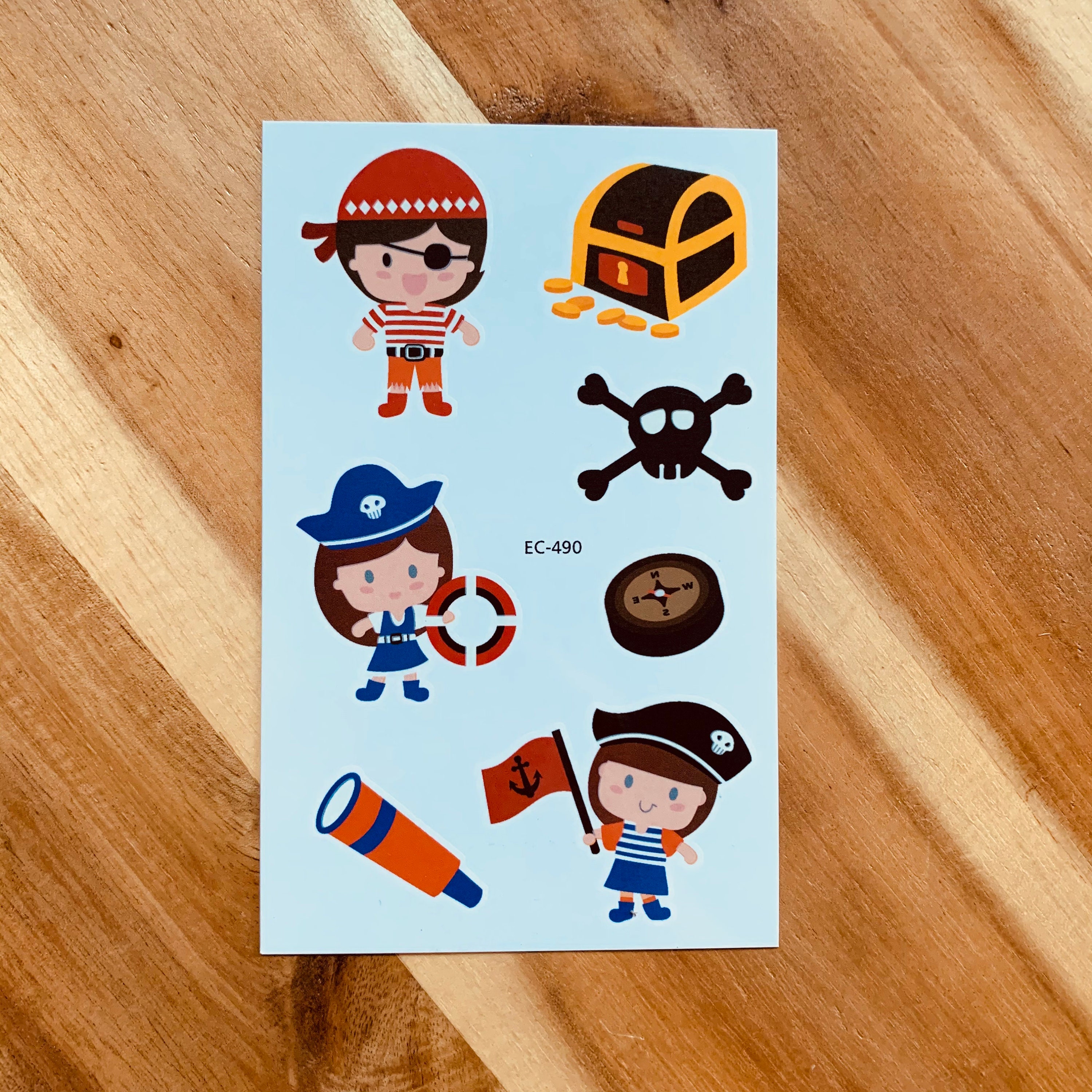 Kids Tattoo PIRATES Temporary Tattoo Tattoo Sticker - Etsy Australia
