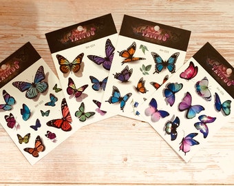 High Quality | Kids Tattoo | BUTTERFLY | Temporary Tattoo | Tattoo Sticker | Kids Party | Birthday Party