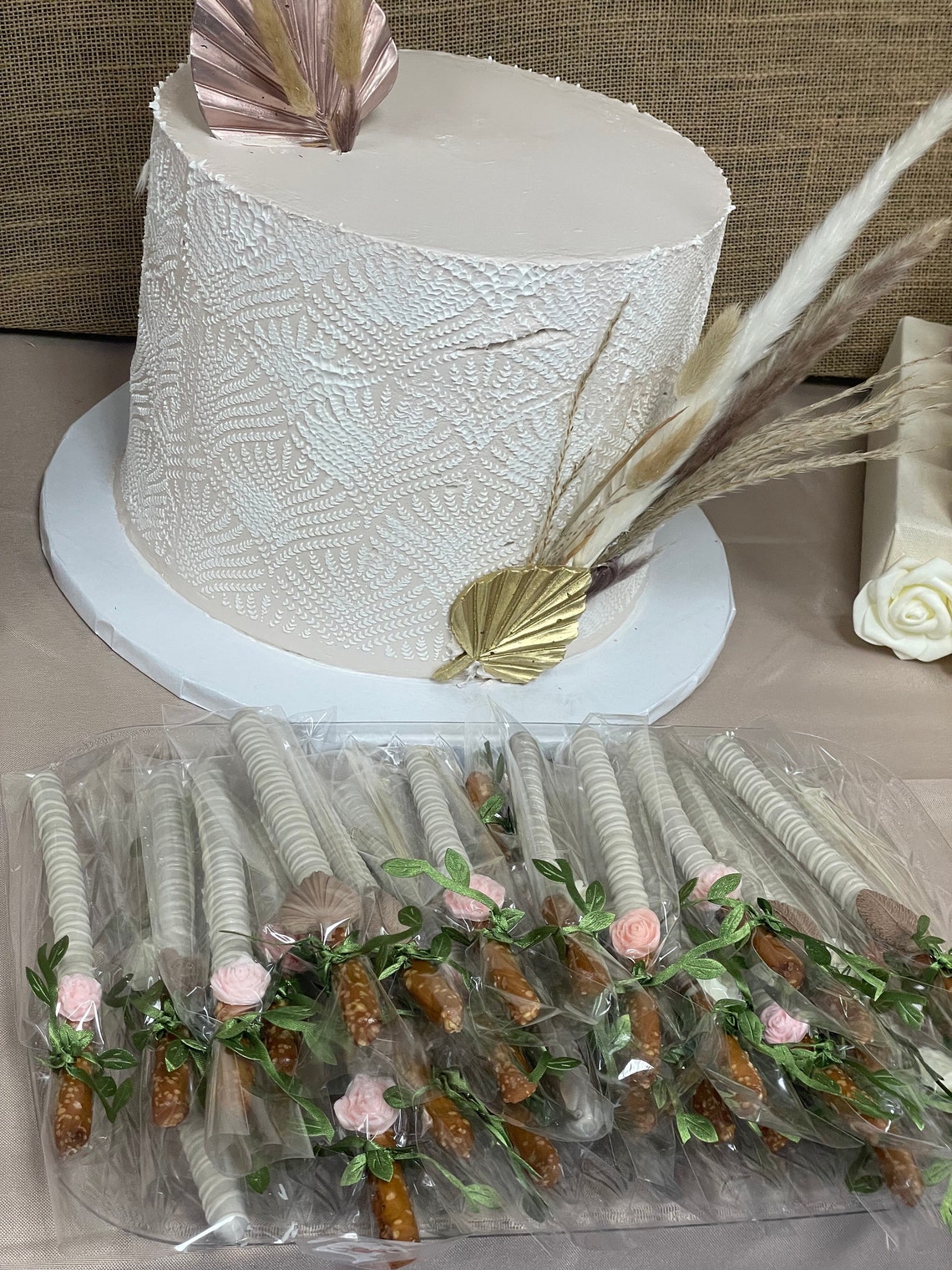 Boho Theme Baby Shower Chocolate Covered Treats Boho Dessert Table