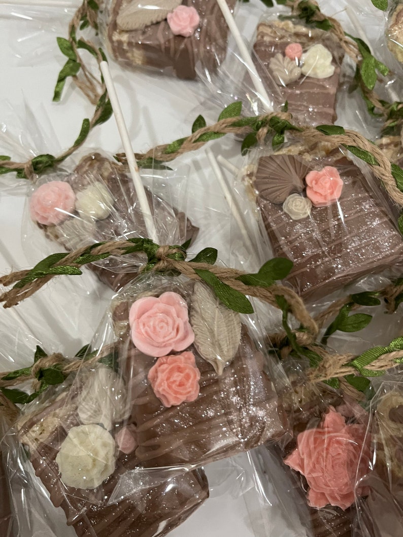 Boho Theme Baby Shower Chocolate Covered Treats Boho Dessert Table