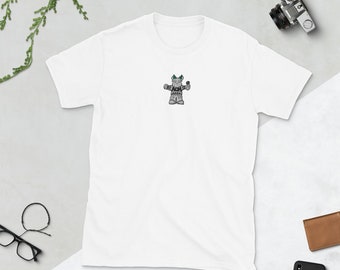 Keith Flint / The Prodigy / Keef / Firestarter / Bear / Cartoon Embroidered Short-Sleeve Unisex Gildan Soft Style T-Shirt (S-3XL)