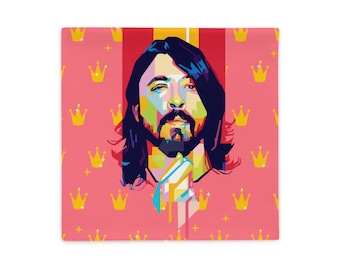 Dave Grohl / Foo Fighters / Nirvana - Pop Art Style Pillowcase 18" x 18" (46 x 46cm)