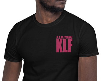 Men's KLF '3 A.M Eternal' Embroidered Short-Sleeve Unisex T-Shirt (Black)