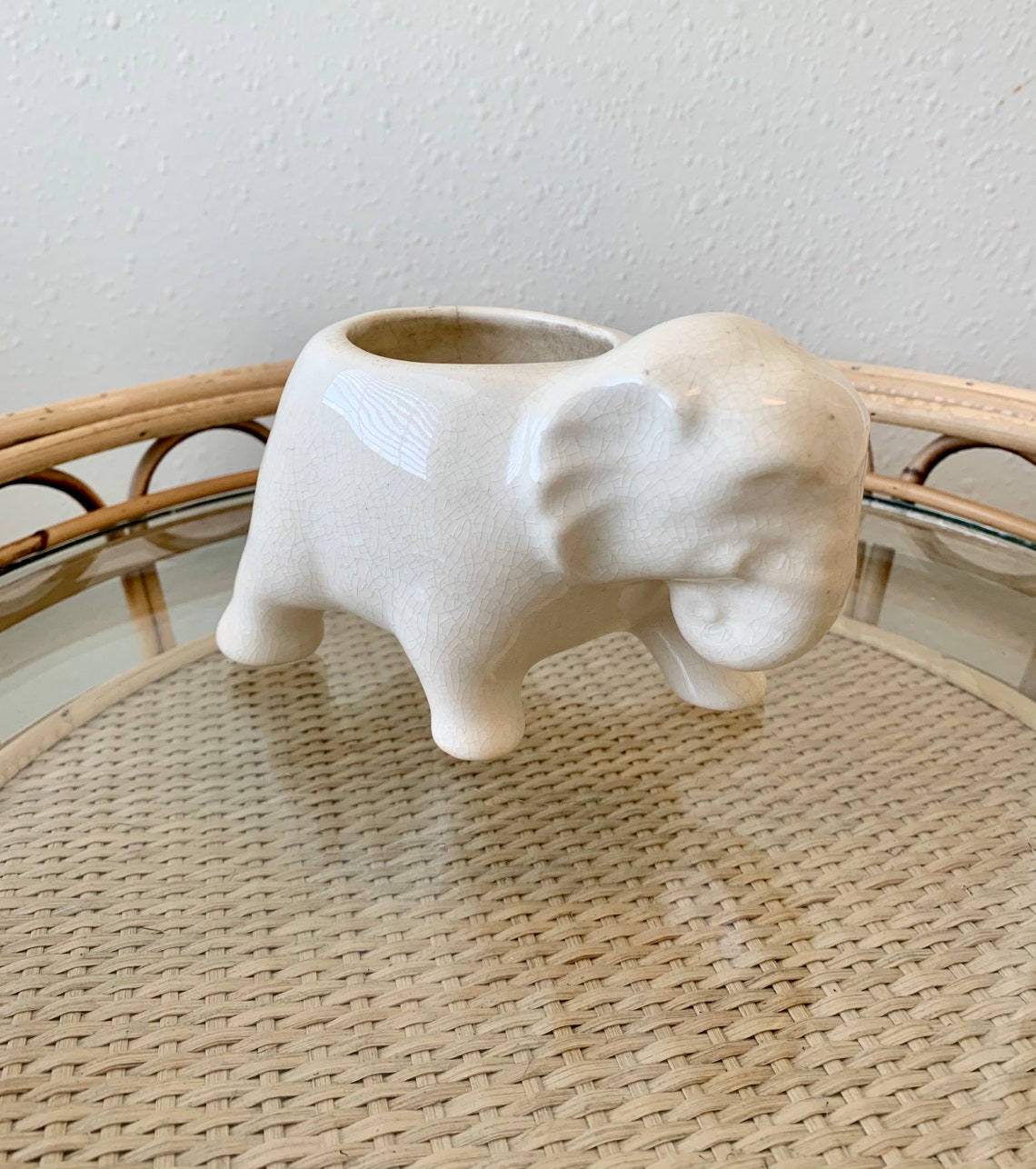 Ceramic Elephant Planter Etsy