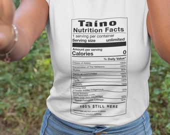 Taino Nutrition Facts Taino T-Shirt Puerto Rican Pride Gift Dominican Pride Gift Gifts for Mom
