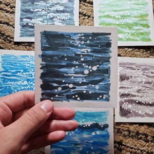 Mini Ocean Waves Marker Drawing Small Water Illustrations