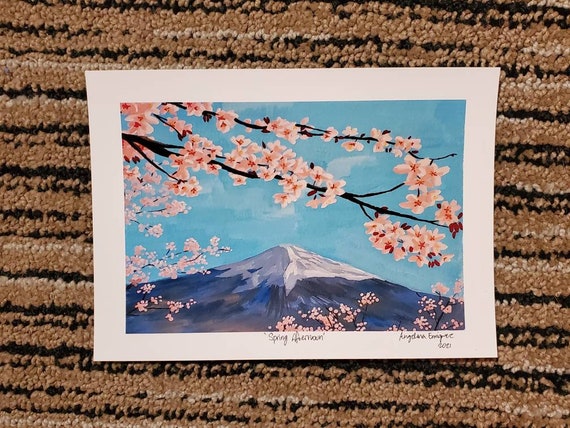 Ensemble de tableau japonais avec fleurs de cerisier rose sakura - 1 