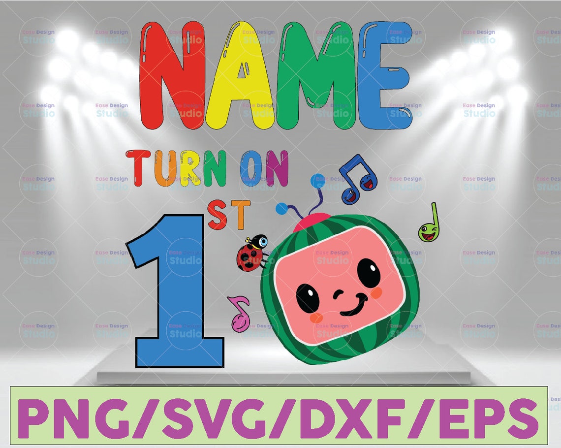 Download Cocomelon Personalized Name And Ages Birthday SVG PNG | Etsy