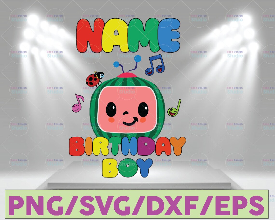 Download Cocomelon Personalized Name And Ages Birthday Boy SVG PNG ...