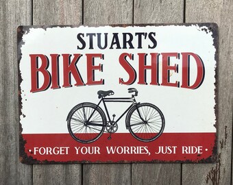 My Bike My Rules Fathers Day Shed Est Personalised Bike Cave Wooden Sign Plaque Garage Husband Daddy Motorbike Dad Grandad Gift Present Year