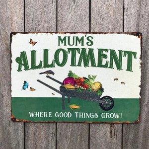 Allotment Sign Personalised, Vegetable Garden, Vegetable Patch Sign, Personalised Gift