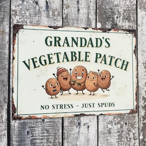 Personalised Vegetable Patch, Allotment Garden Sign, Rust-Free Aluminum Metal