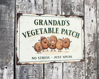 Personalised Vegetable Patch, Allotment Garden Sign, Rust-Free Aluminum Metal