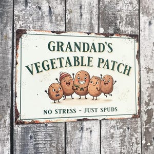 Personalised Vegetable Patch, Allotment Garden Sign, Rust-Free Aluminum Metal