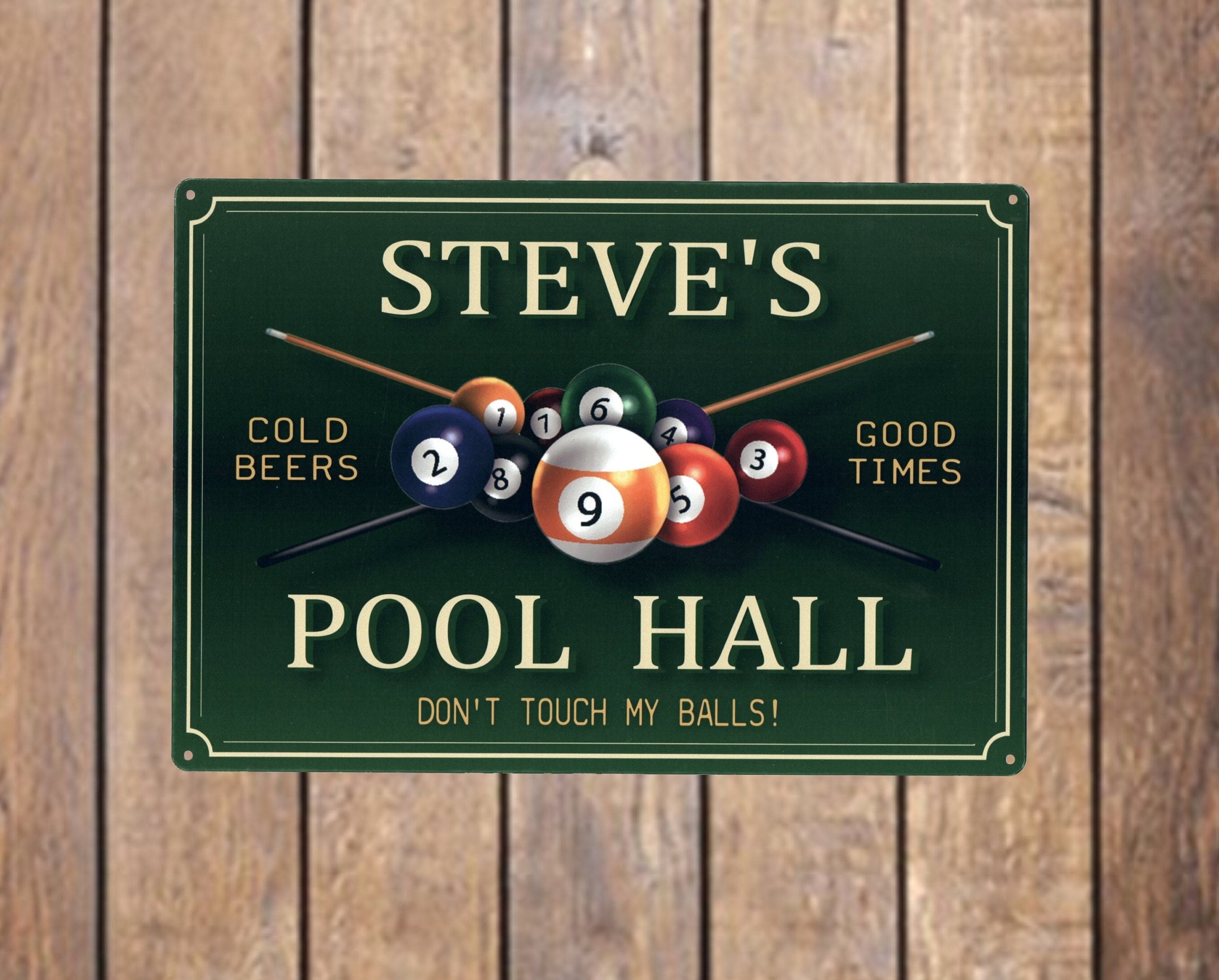 Pool Hall Sign Personalised Pool Club Home Bar Pub Man Etsy UK
