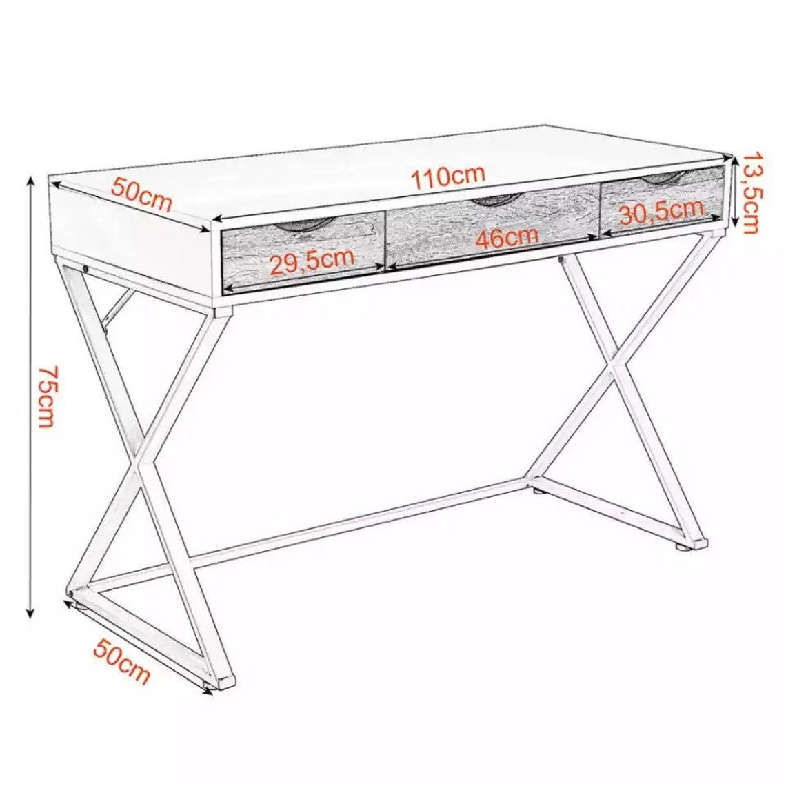 White Multipurpose Desk Etsy UK