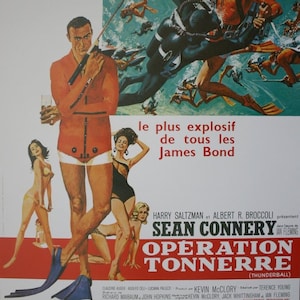 Operación Trueno Póster de cine enrollado pequeño formato 53x40cm James Bond Sean Connery