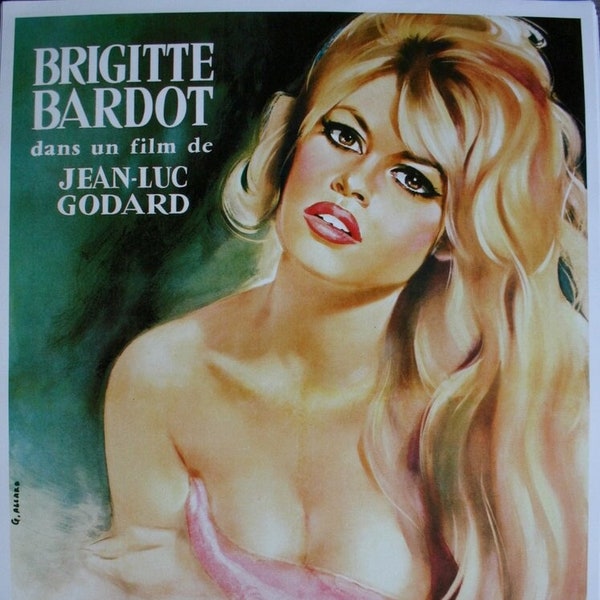 Le Mepris Affiche Cinéma Roulée Petit format 53x40cm BRIGITTE BARDOT GODARD Ressortie