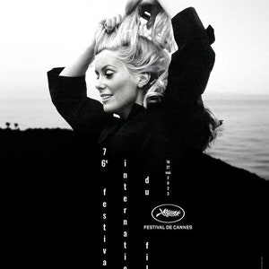 Cartel original del Festival de Cine de Cannes 2023, Catherine Deneuve. Formato 60x80cm. Arrollado