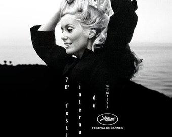 Original poster for the 2023 Cannes Film Festival, Catherine Deneuve. 60x80cm format. Rolled.
