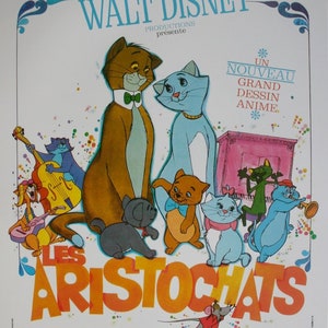 Póster de cine en rollo Los Aristogatos Formato pequeño 53x40cm Póster Walt Disney