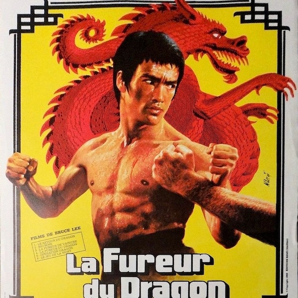 La fureur du Dragon Affiche Cinéma Roulée Petit format 53x40cm BRUCE LEE