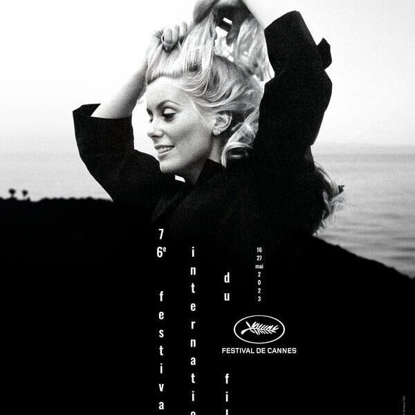 Affiche originale Festival de Cannes 2023 Catherine Deneuve. Format 53x40cm. Roulée