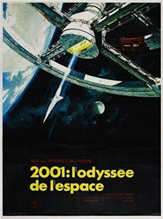 2001 L'odyssée de L'espace Affiche Originale Cinéma Roulée Petit Format 60x40cm Stanley Kubrick