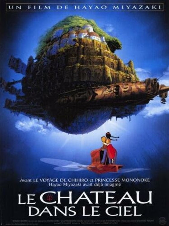 Le Château Dans Le Ciel Affiche Cinéma Roulée Petit Format 53x40cm Miyazaki